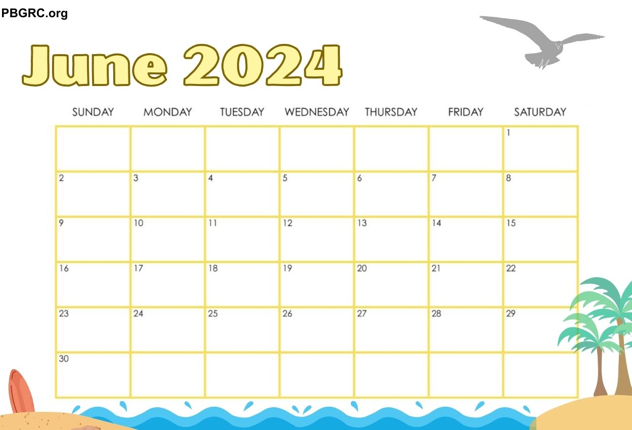 June 2024 calendar wallpaper