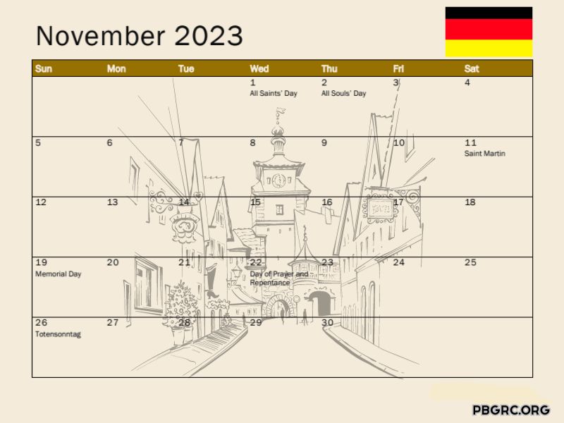 November 2023 Germany Calendar