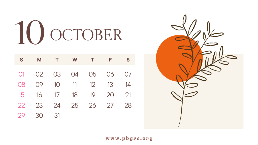 October 2023 Calendar Wallpaper HD