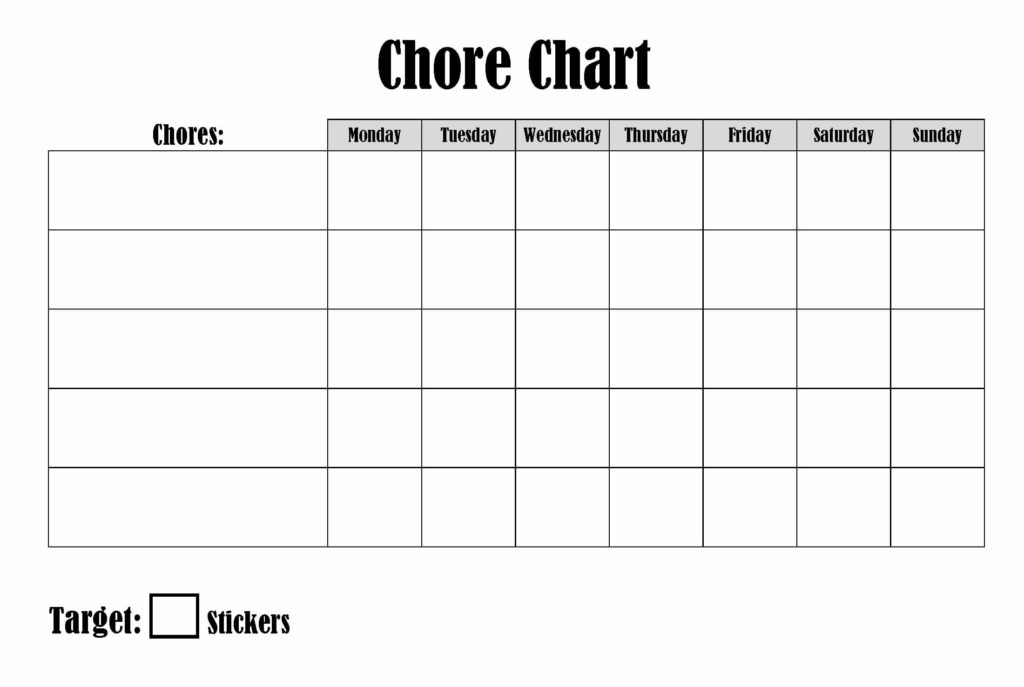 free chore chart templates 2024