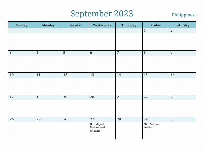 september 2023 philippines calendar holidays