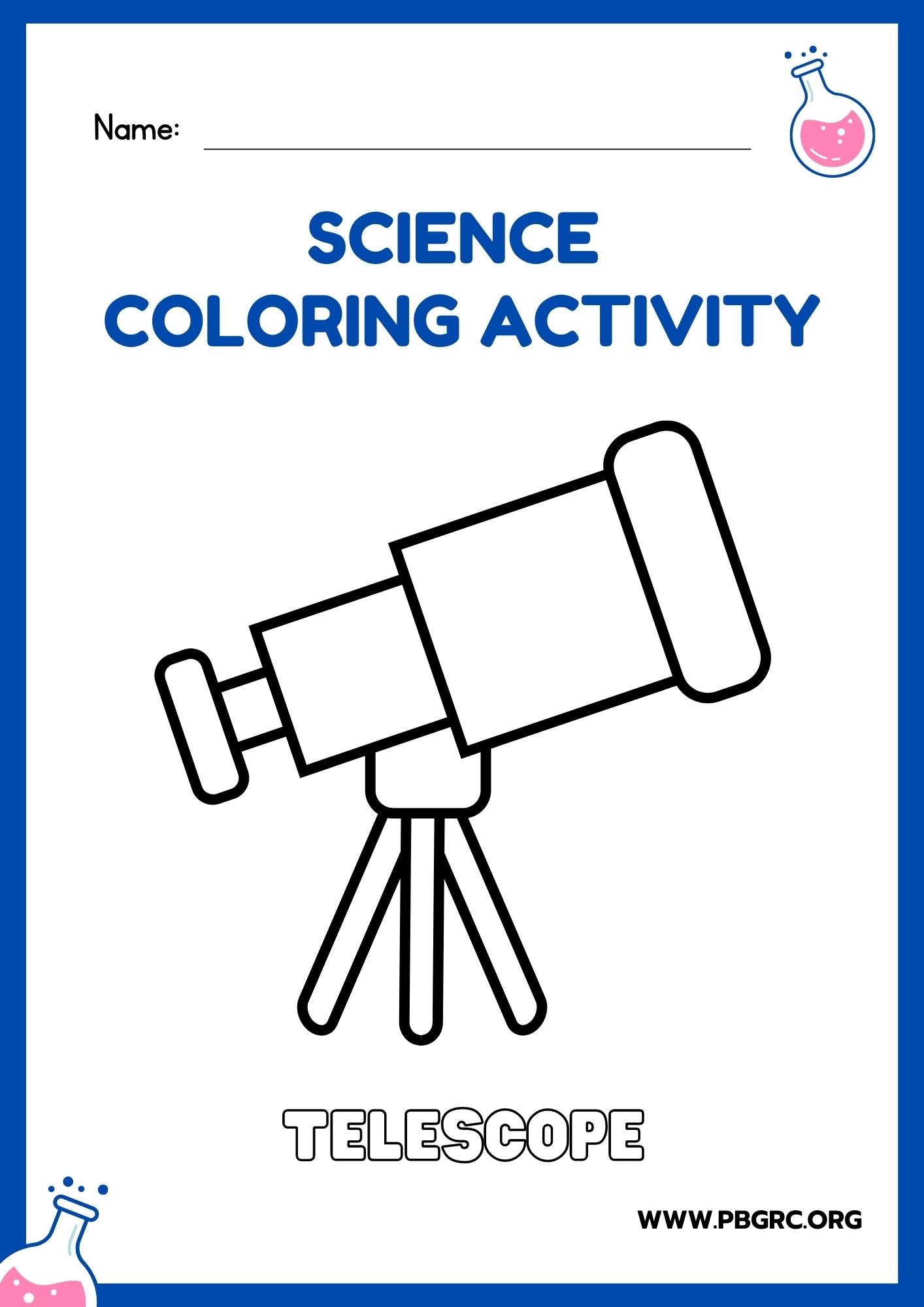 Telescope Coloring Page
