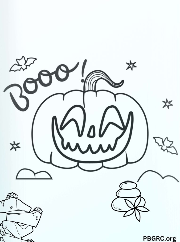 Boo! Coloring Pumpkin