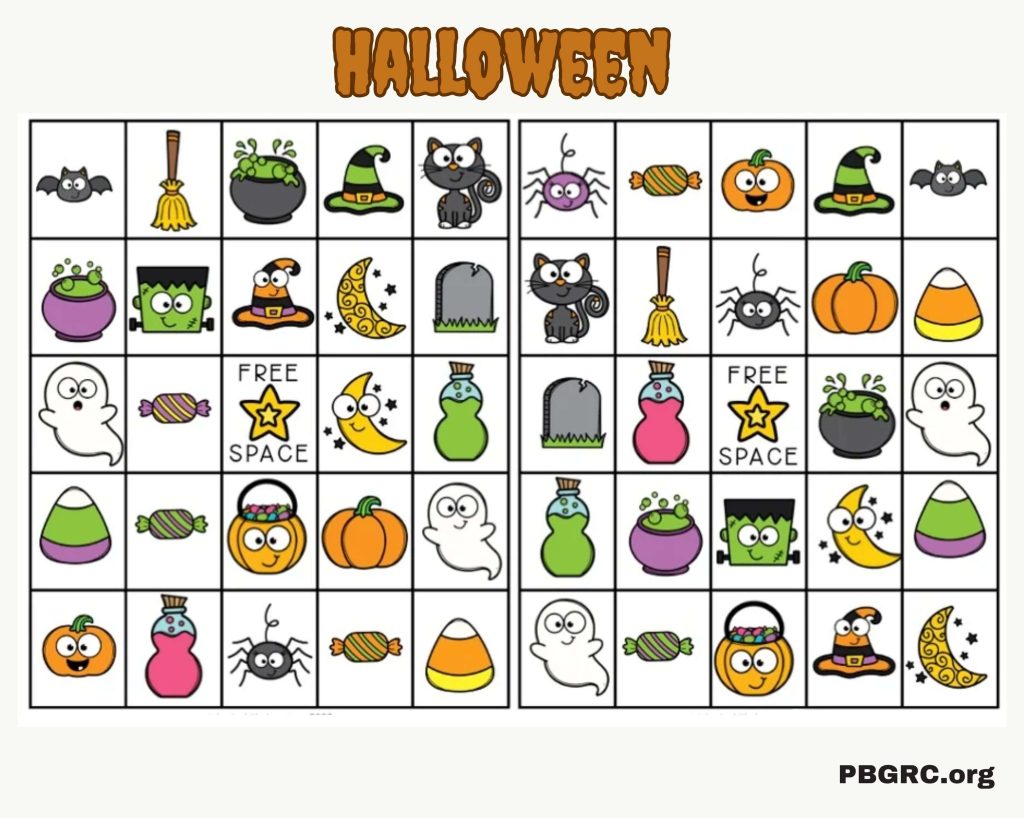 Free Halloween Bingo Card Template