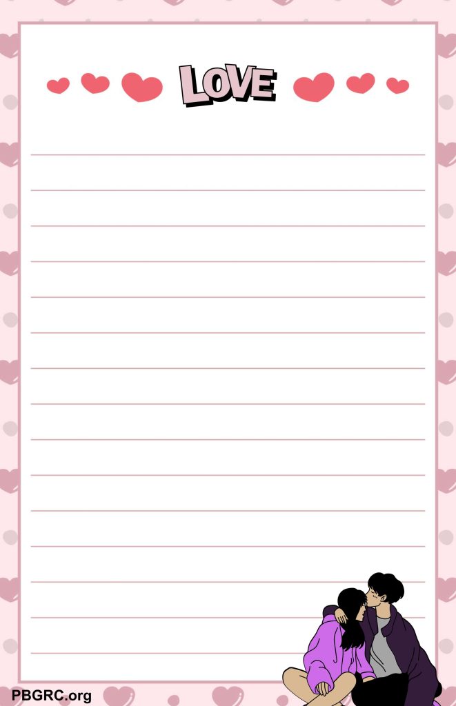 Free Printable Pink Love Letter