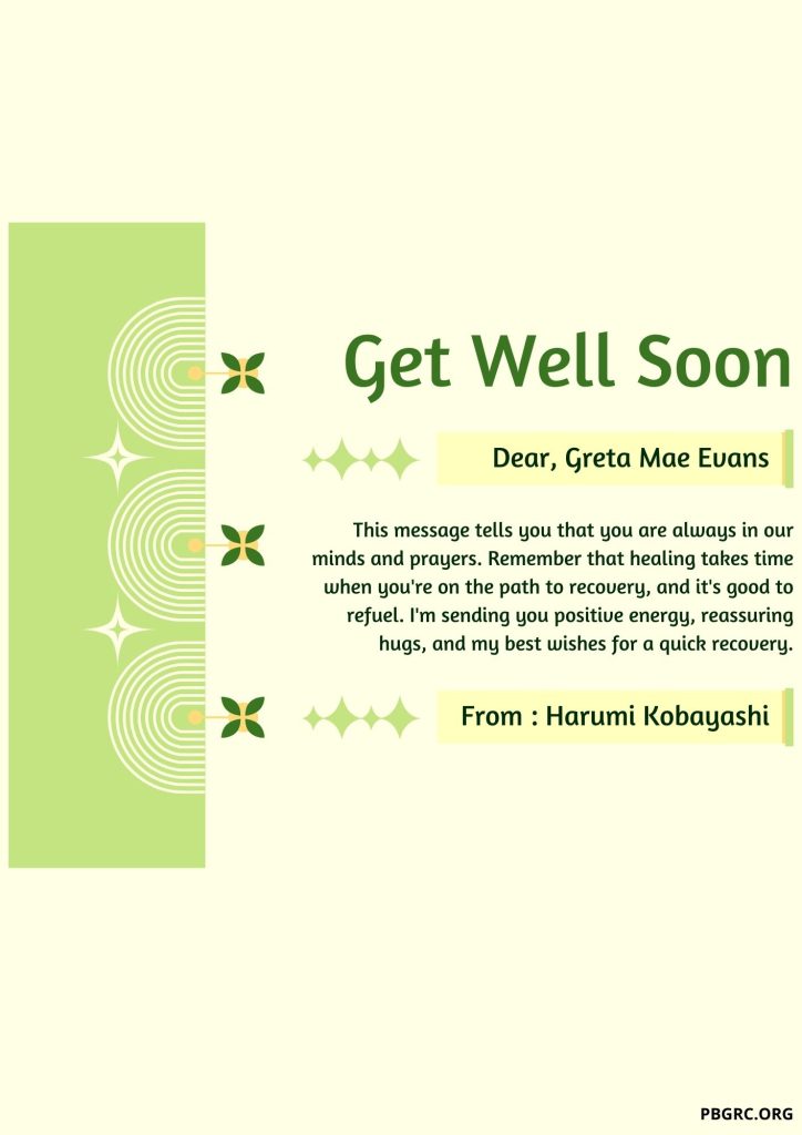 Get Well Soon Letter