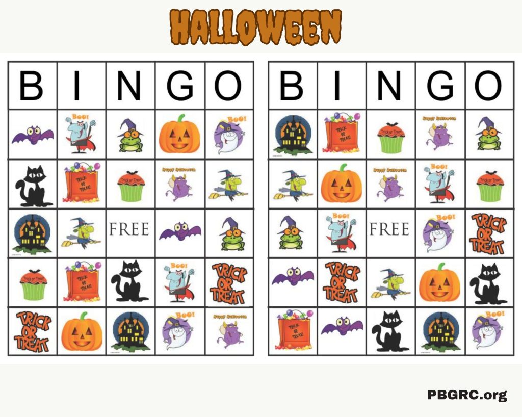 Halloween Bingo Card Printable