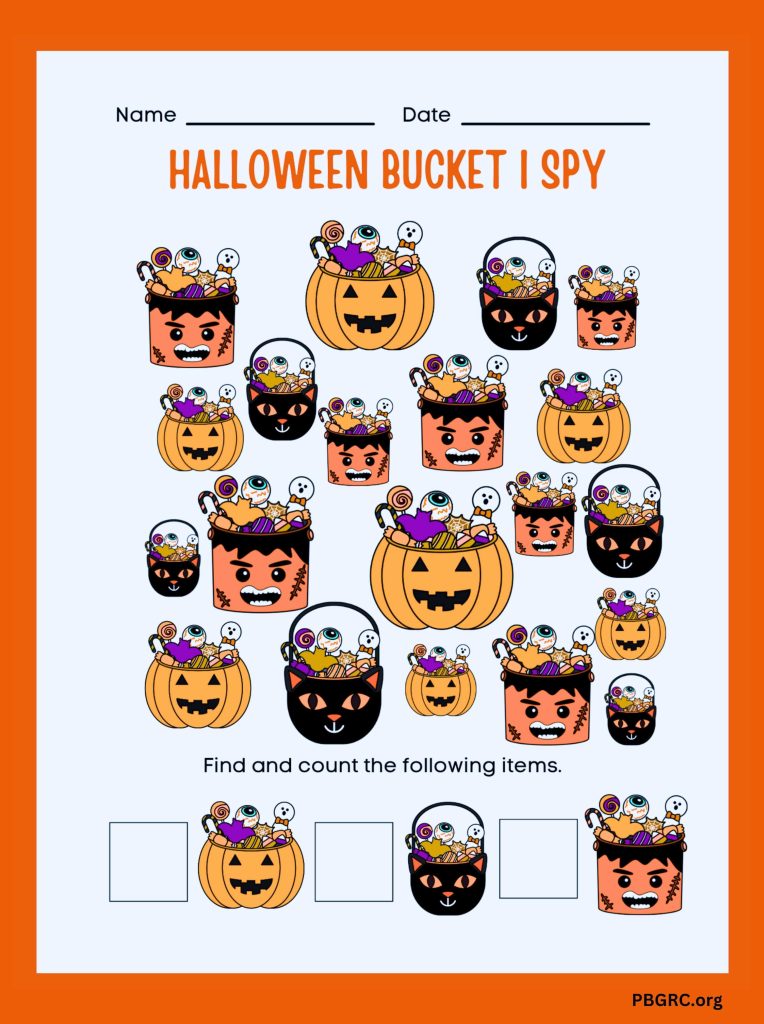 Halloween Bucket I Spy