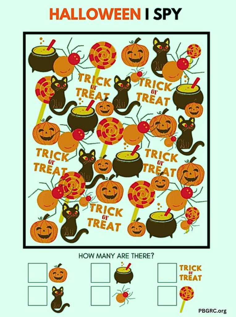 Halloween I Spy Game Trick or Treat