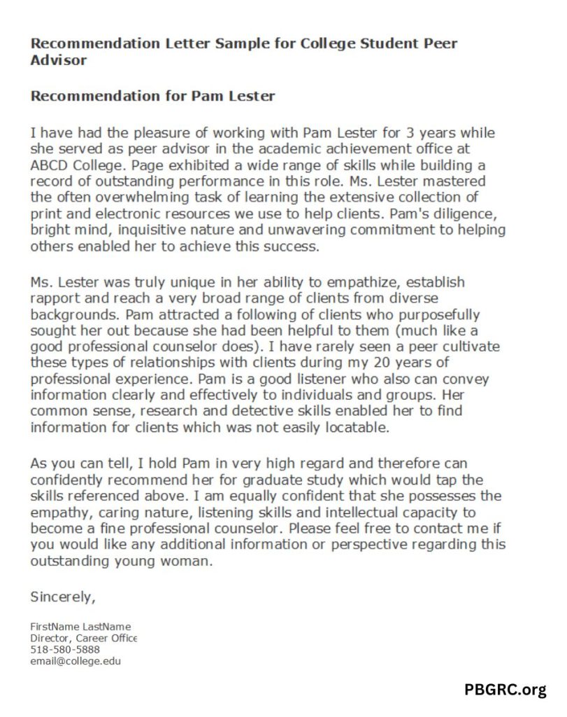 Printable Recommendation Letters for Student from Teacher Free