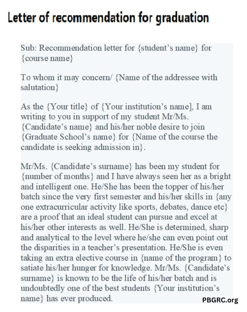 Recommendation Letters for Student from Teacher Free