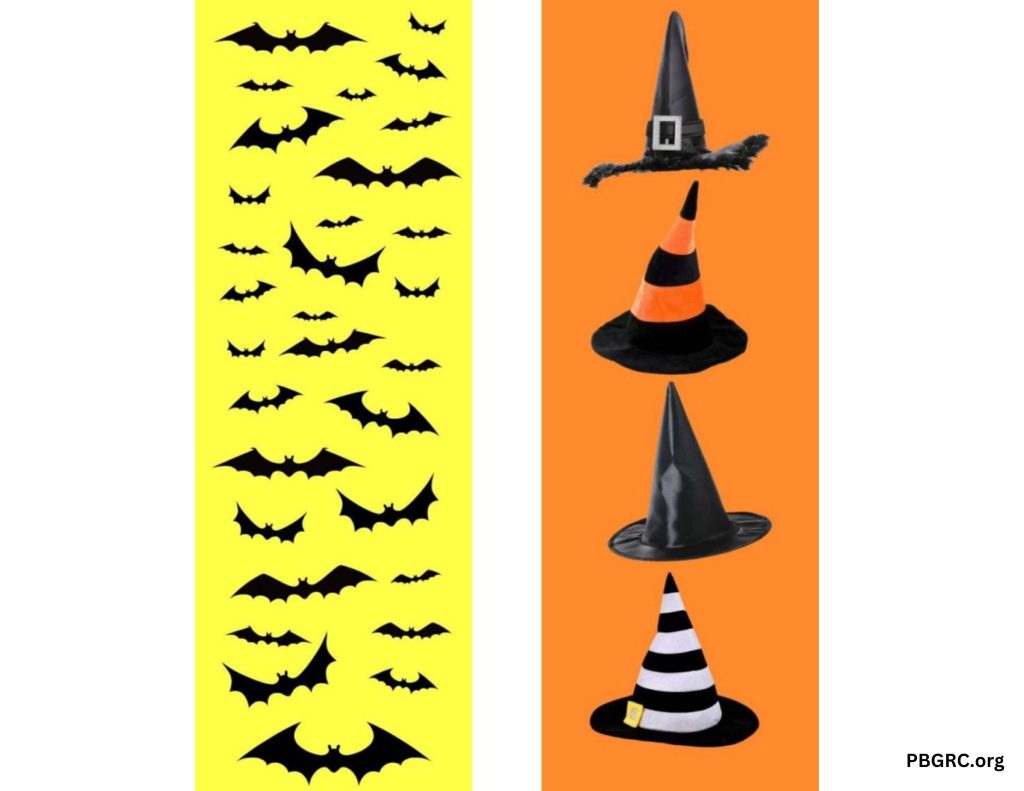 Witch hat & Bat Bookmark