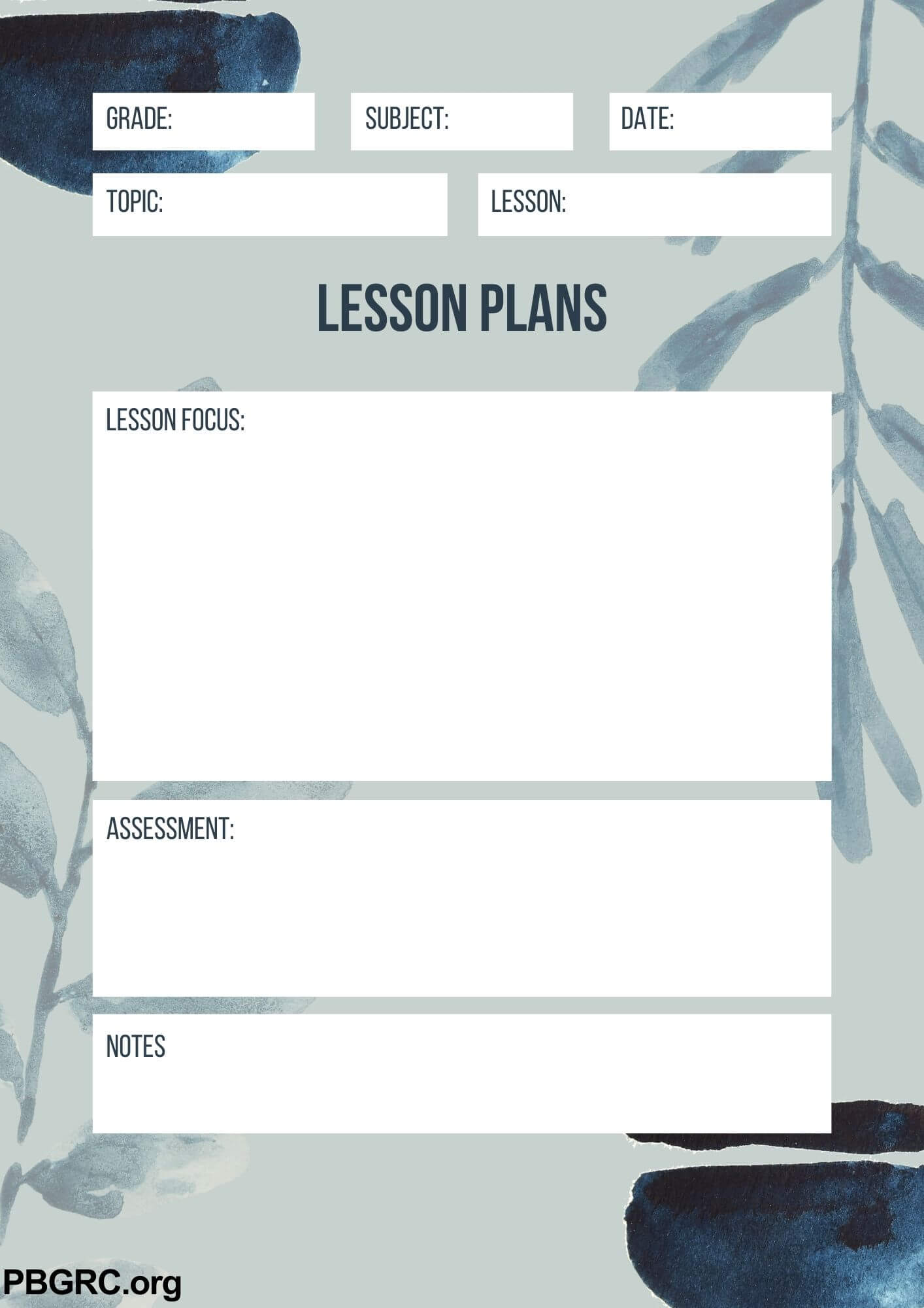 free lesson plan templates