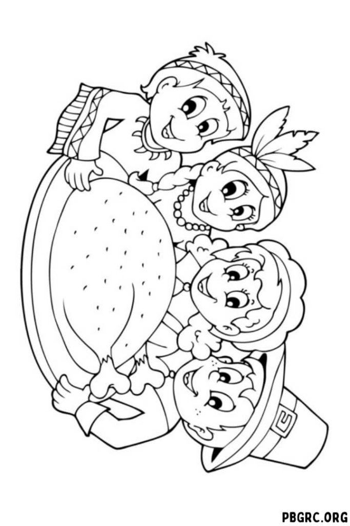Easy Printable Thanksgiving Coloring page For Kid