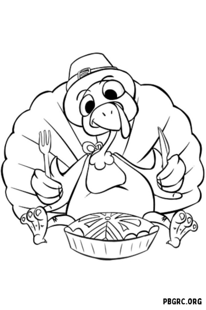 Easy Thanksgiving Coloring page For Kid