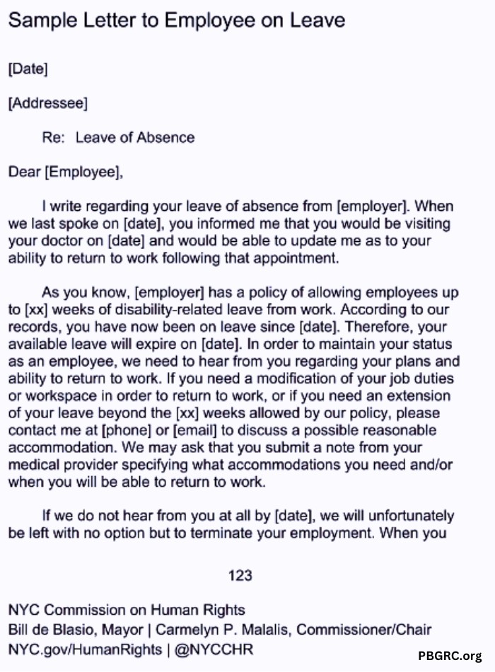 Printable Leave of Absence Letter