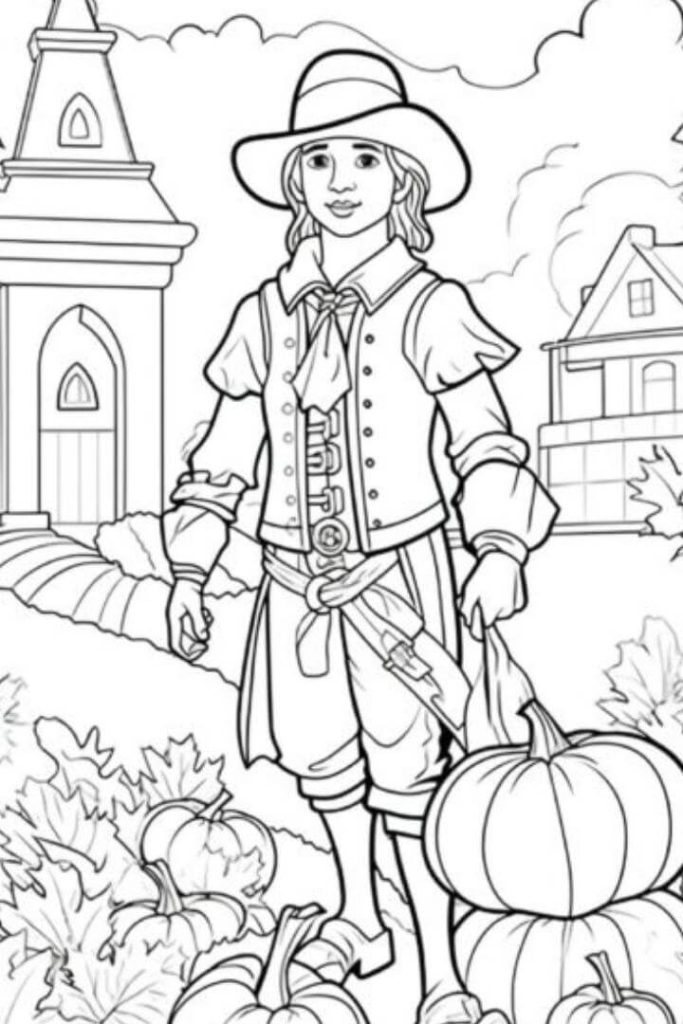 Thanksgiving Free Coloring page for Kid