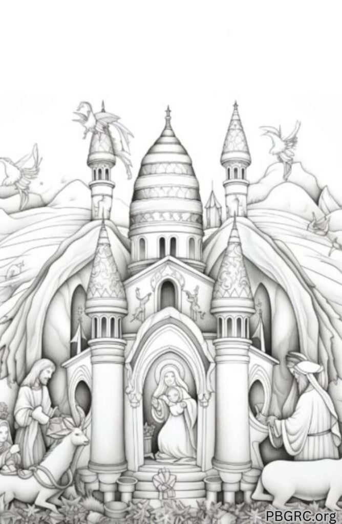 adult Christmas coloring page