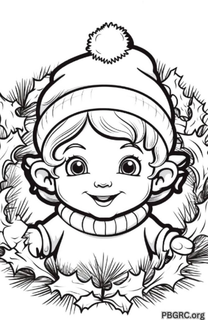 Christmas coloring page preschool