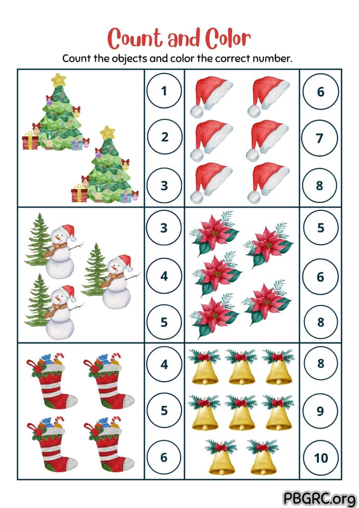 christmas math worksheets pdf