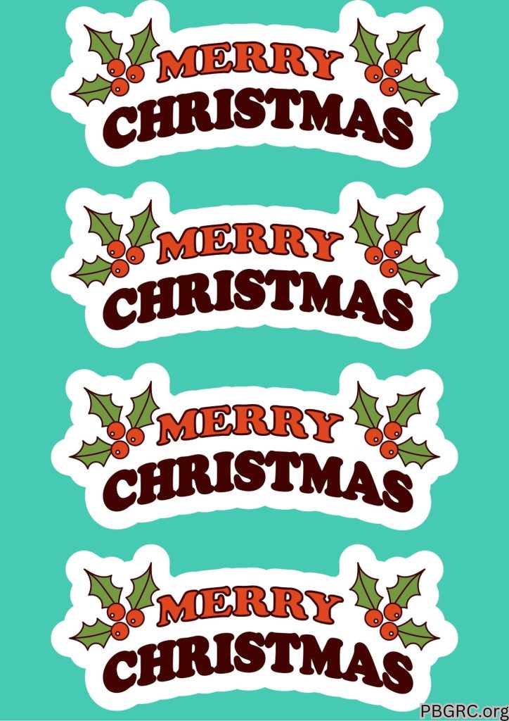 christmas sticker labels