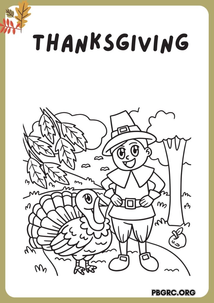 first thanksgiving coloring page