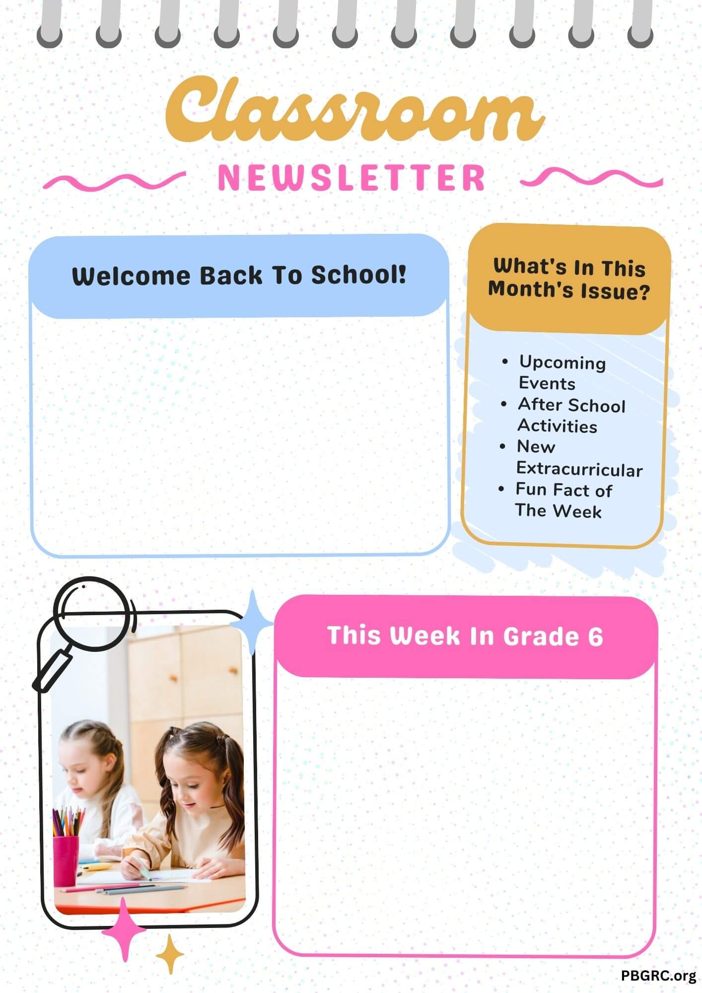 free classroom newsletter template