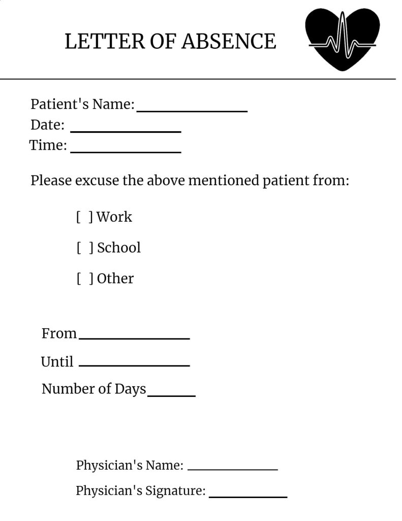 free leave of absence letter sample template