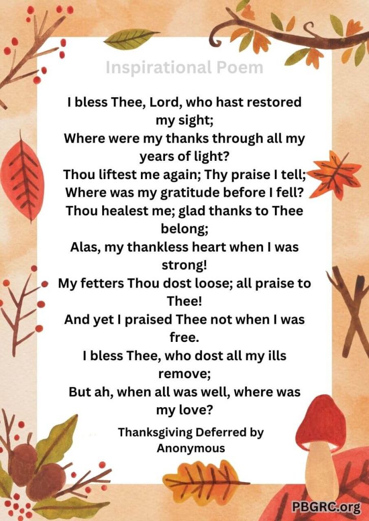 old thanksgiving poems