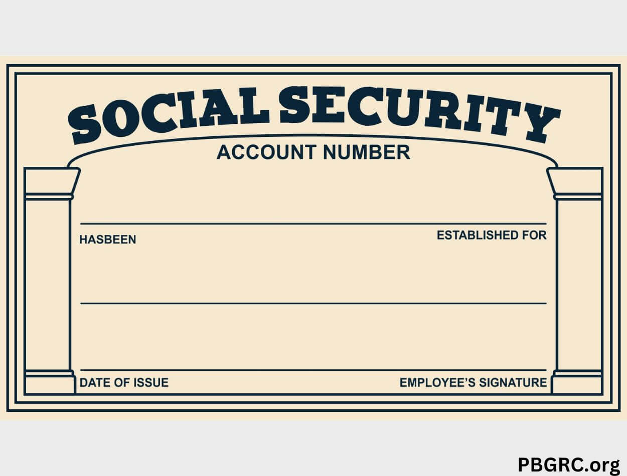 social security card template front and back