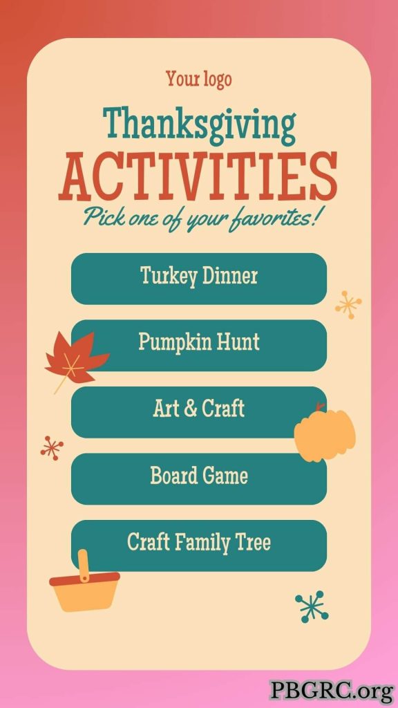 thanksgiving activities for high school students