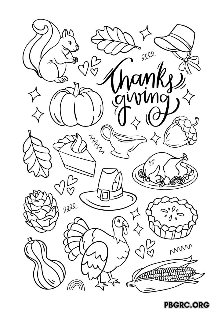 thanksgiving coloring page preschool