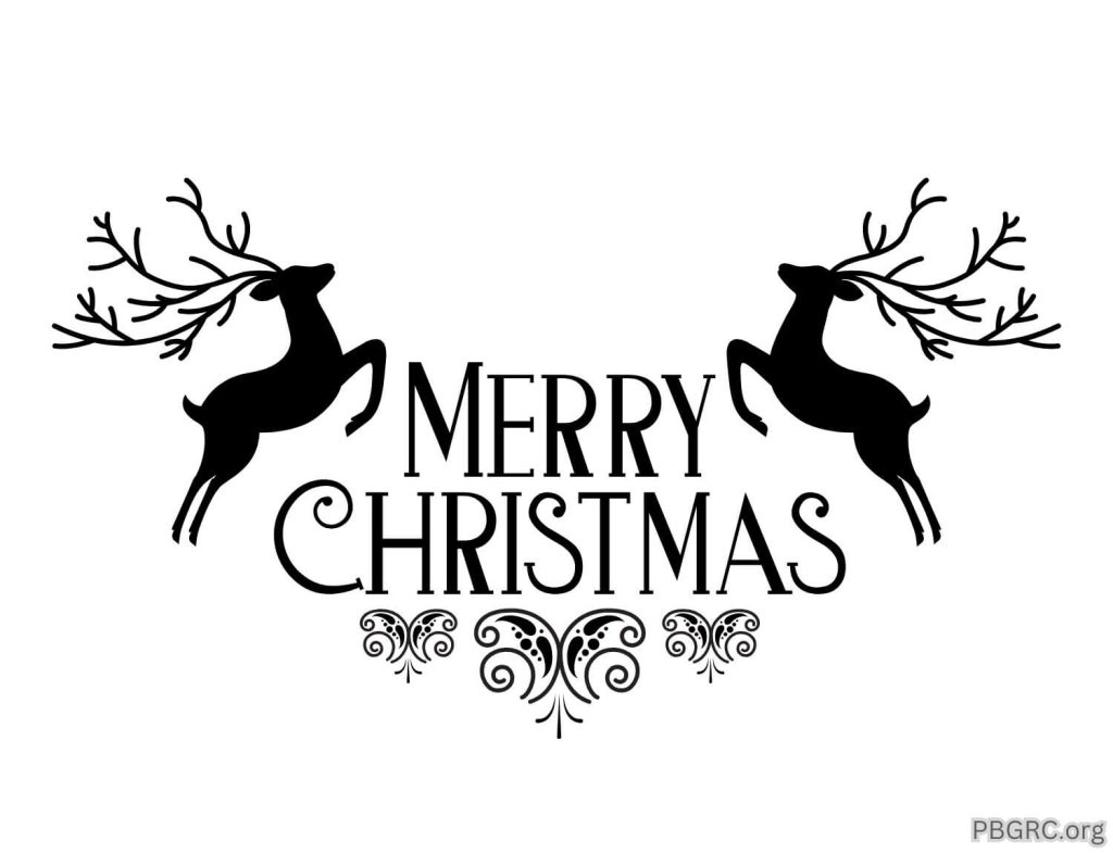 christmas clipart black and white free