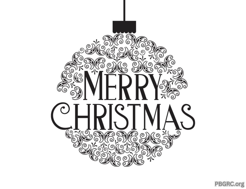 transparent christmas clipart black and white