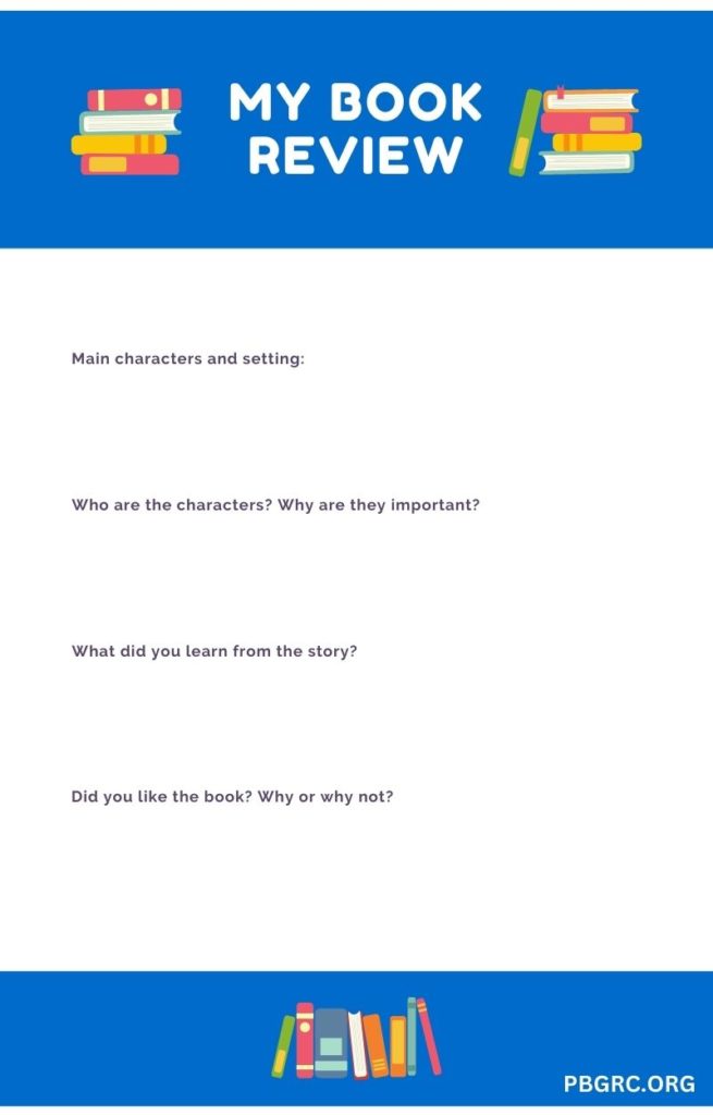 book review template free download