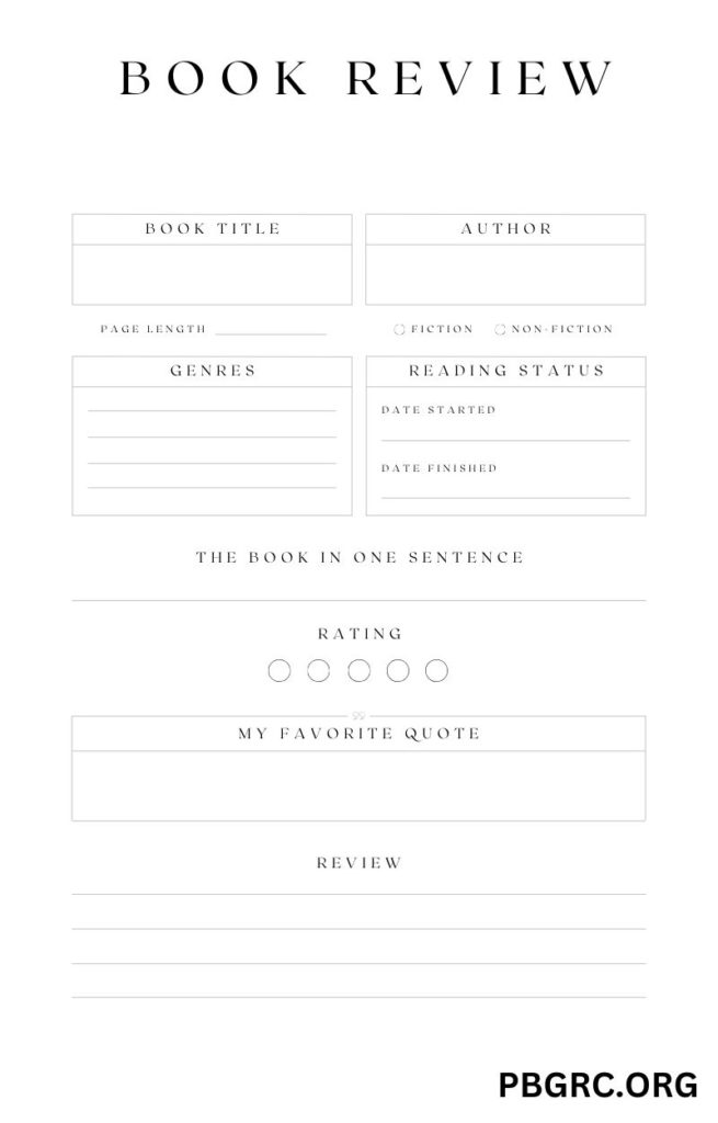 book review template instagram