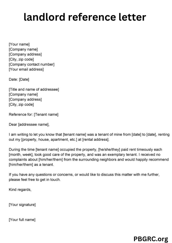 landlord reference letter pdf