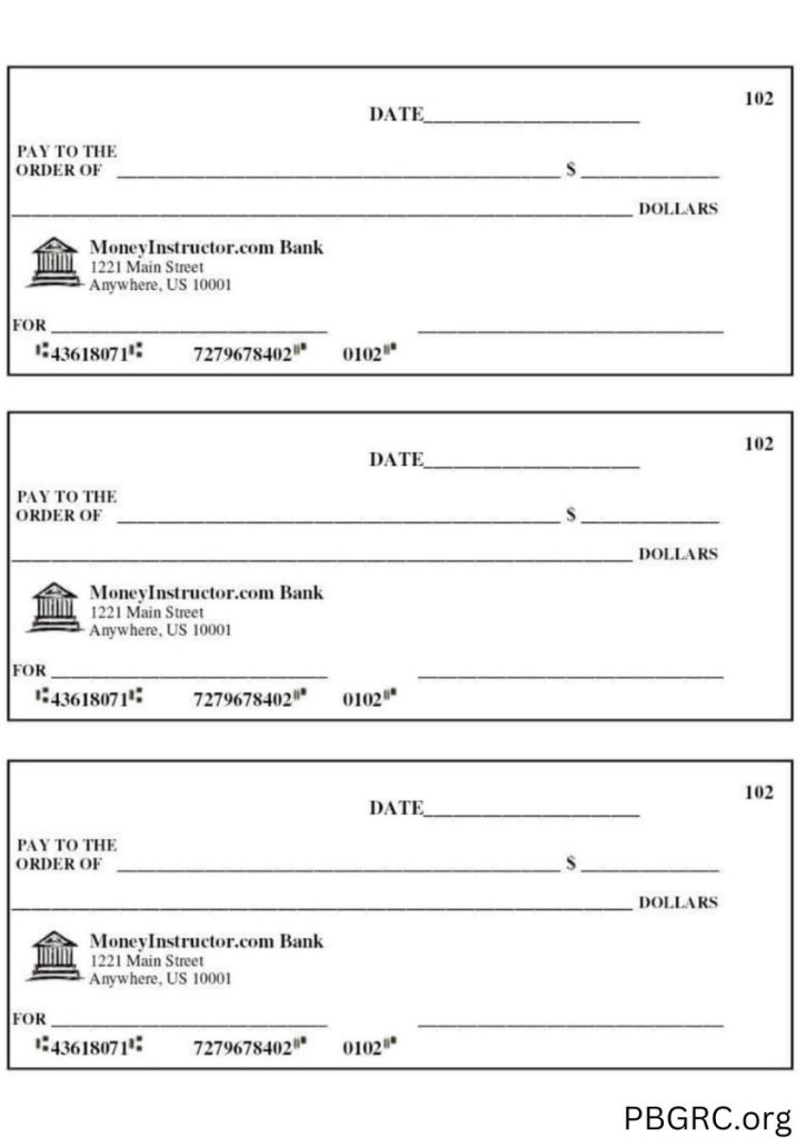 printable check template