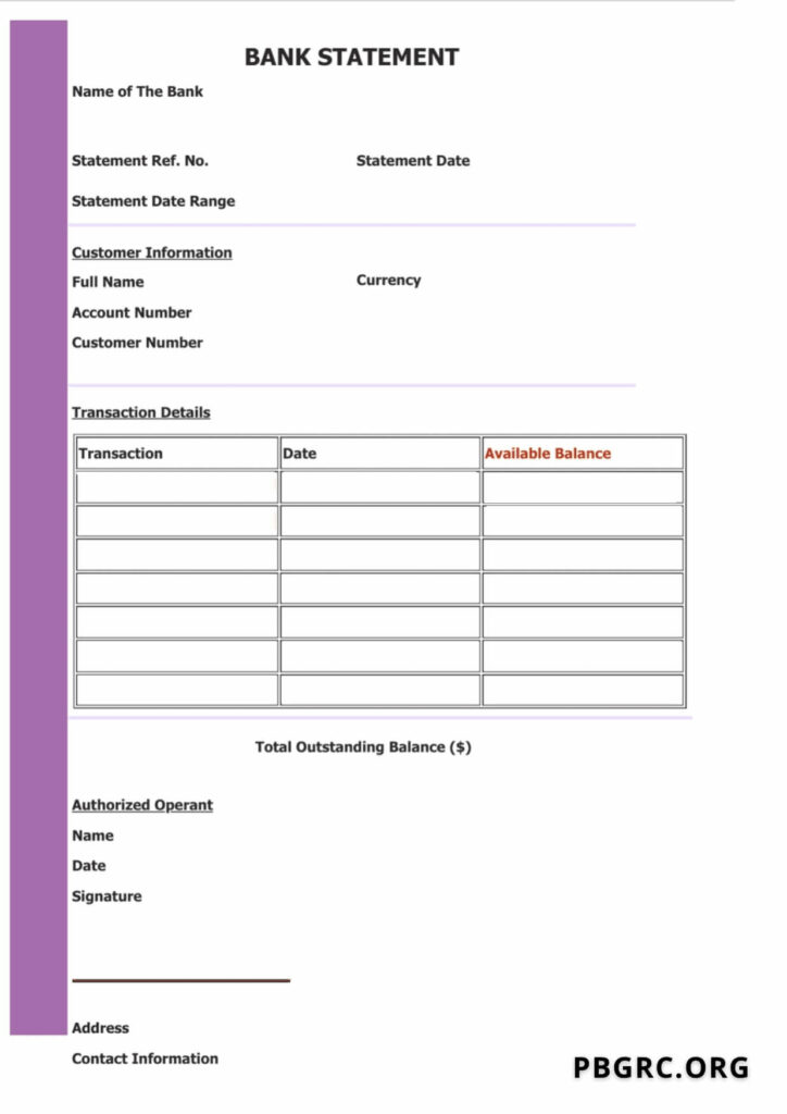 sample bank statement pdf